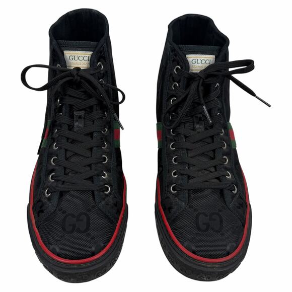 Gucci Off the Grid High Top Sneakers 1977 Tennis Shoes Black Men Size 10.5/US 11 main image 5